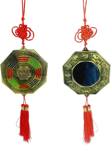 Vista 6 de Nuevo espejo chino de Feng Shui Bagua de 12 zodiacos de gran