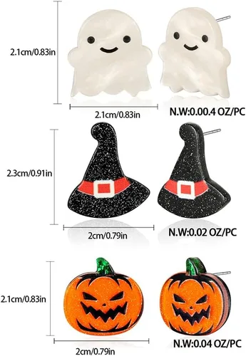 Vista 5 de Collar de Halloween para mujer, diseño de calabaza, fantasma, cadena de serpiente, collar de cadena de serpiente de plata, divertido suéter