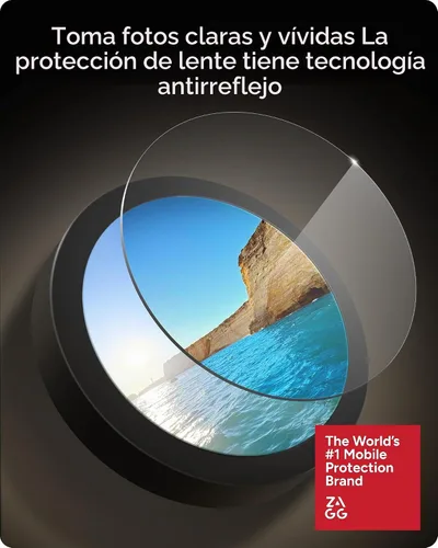 Vista 3 de ZAGG Glass Elite - Protector antirreflectante para lente de cámara Google Pixel 10 Pro XL, tecnología antirreflejos, resistente a arañazos e