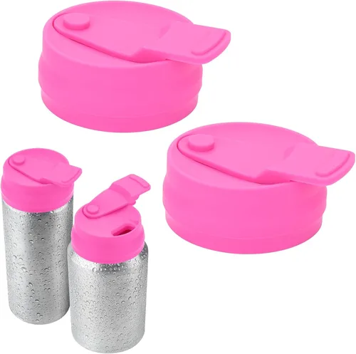 Vista 8 de Cosmos 2 tapas de silicona para latas de refrescos, protector reutilizable antiderrames para latas de refrescos, cerveza, jugo, se adapta a latas