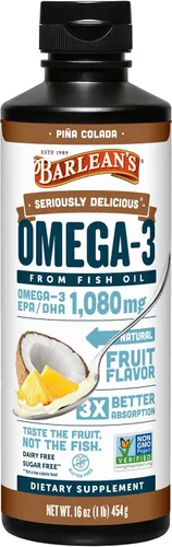 Vista 13 de Barlean's Suplemento líquido de aceite de pescado Omega 3 para hombres y mujeres, 1500 mg de ácido graso EPA y DHA, promueve la salud del cerebro