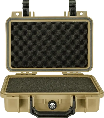 Vista 4 de Bushnell Funda rígida compacta impermeable de 11.6 pulgadas para binoculares, óptica, equipos, a prueba de golpes y listo para la TSA (bronceado)