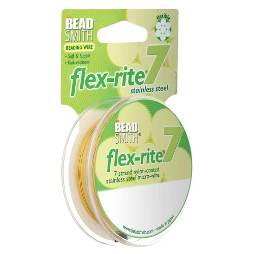 Vista 39 de The Beadsmith Flex-Rite - Alambre de acero inoxidable recubierto de nailon Transparente: 30 pies