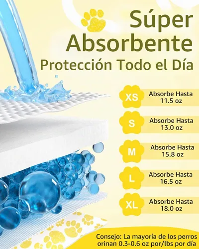 Vista 5 de Dono Pañales desechables para perros hembra, talla XS, 96