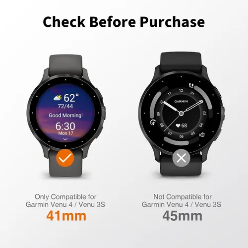 Vista 2 de LK 6 Pack para Garmin Venu 3s Protector de Pantalla 41mm - Protector de Pantalla de TPU Suave Auto-Reparable Anti-Arañazos para Garmin Venu 41mm