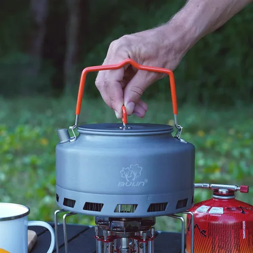 Vista 5 de Bulin Hervidor de camping, 1.6L Intercambio de Calor Campamento Portátil Té