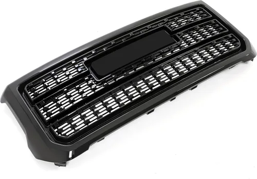 Vista 7 de KUAFU - Rejilla de parachoques delantero compatible con GMC Sierra 2500HD 3500HD 2015-2019 Parrilla superior de malla de parachoques superior