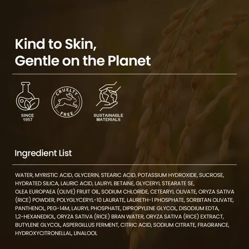 Vista 9 de SKINFOOD - Espuma de arroz para uso diario, 5.07 onzas líquidas, limpiador facial hipoalergénico de salvado de arroz microfino, exfoliante facial