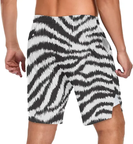 Vista 5 de Pantalones cortos de entrenamiento 2 en 1 para hombre, pantalones cortos deportivos de gimnasio para hombre, ligeros, con bolsillos y trabilla