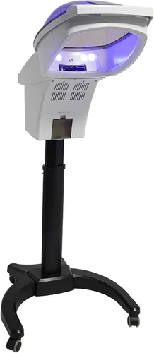 Vista 15 de Vaporizador profesional para peluquería para uso en el hogar, 110 V con capucha y temporizador de 0 a 99 minutos, altura ajustable, 4 niveles