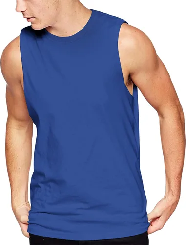Vista 11 de Hat and Beyond Mens Active Muscle Tank Top Athletic Boxing Gym Workout Shirts 1TA01_negro