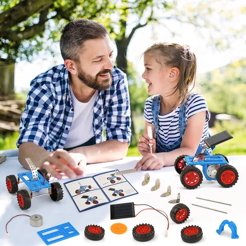 Vista 5 de Kits de robot solar STEM a granel, juguetes de construcción STEM para manualidades de niños 8-13