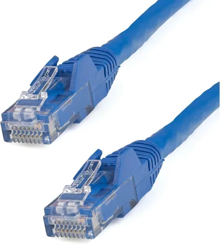 Vista 29 de StarTech Cable Ethernet CAT6 de 6 pulgadas – Cable Ethernet CAT 6 Gigabit amarillo -650 MHz 100 W PoE RJ45 UTP Network/Patch Cord Snagless w/Strain