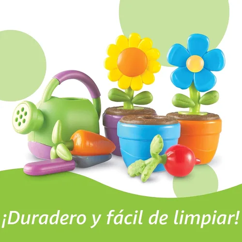 Vista 6 de Learning Resources New Sprouts Grow It! Juego de jardinería para niños pequeños, 9 piezas, a partir de 2 años, juguetes de aprendizaje para niños