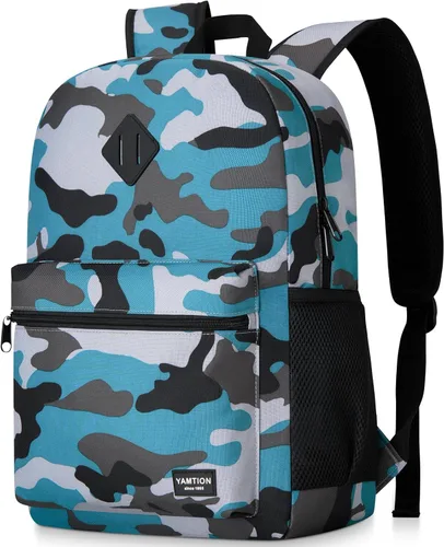 Vista 16 de YAMTION Mochila escolar, mochila clásica unisex para adolescentes con puerto USB para escuela secundaria, universidad, oficina, trabajo, viajes