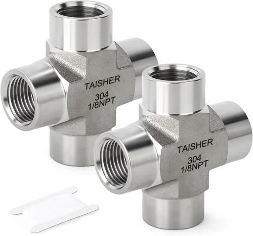 Vista 54 de TAISHER 1 pieza de forja de accesorios de tubería de acero inoxidable 304, 1/2 "NPT macho x 1/2 "NPT hembra x 1/2" NPT accesorios de tubería macho