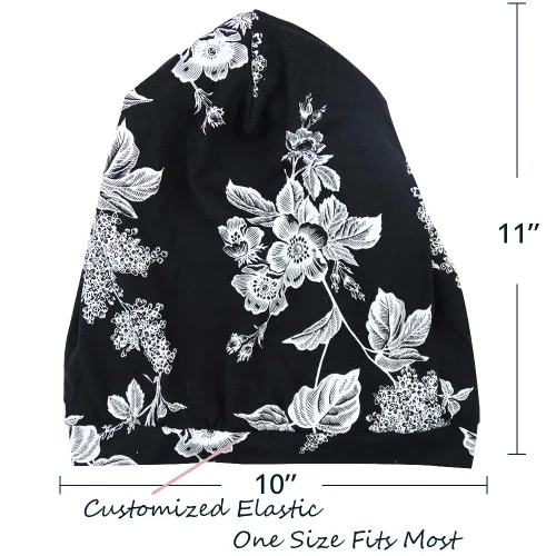 Vista 11 de Alnorm - Gorro con forro de satén y suave banda elástica para hombres y mujeres, talla única Se ajusta a la mayoría