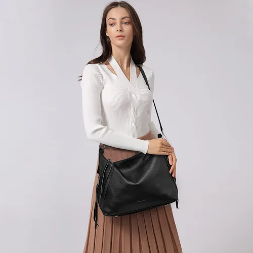 Vista 2 de BOSTANTEN Bolso de mano de cuero para mujer, bolsos de hombro