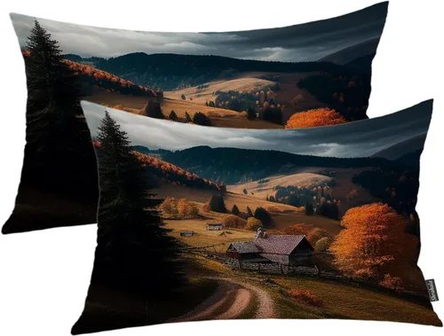 Vista 76 de Shrahala Juego de 2 fundas de almohada decorativas con diseño abstracto y estético moderno, formas fluidas, minimalista, con cremallera oculta