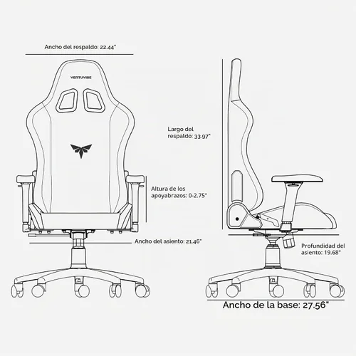 Vista 3 de Silla para juegos con reposabrazos ajustables 4D, reclinable de 170° y capacidad de 320 libras, silla ergonómica de computadora de respaldo alto