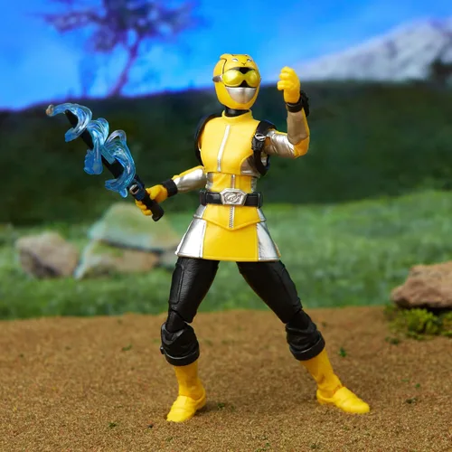 Vista 7 de Power Rangers Lightning Collection Beast Morphers Yellow Ranger - Figura de acción a escala de 6 pulgadas, juguetes y figuras de acción para niños a