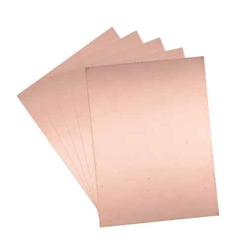Vista 12 de Uxcell 5 piezas 70x50mm Placa de circuito PCB de doble cara con revestimiento de cobre laminado FR4 de 1mm de grosor para prototipos DIY
