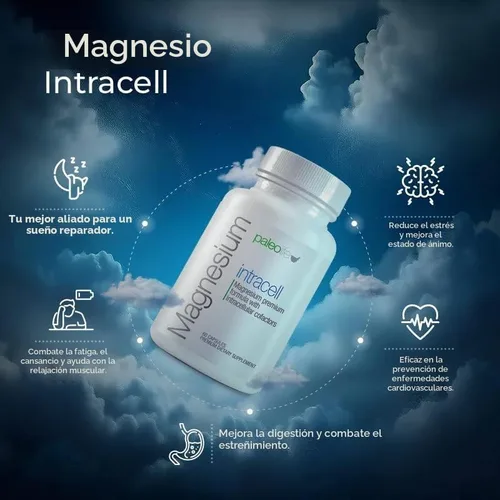 Vista 3 de INTRACELL de Magnesio Premium - 500 mg - 120 Cápsulas (Paquete de 2)