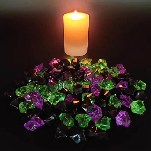 Vista 14 de Rocas de hielo falsas transparentes 700 piezas de diamantes falsos rellenos Centros de mesa de boda, pecera, exhibición de alimentos, accesorios