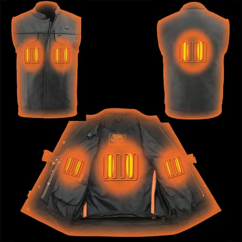 Vista 6 de Milwaukee Leather Men's Standard Mlm3524set Black All Season Leather Club Vest