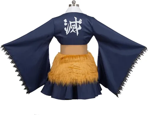 Vista 2 de 1791's lady Kamado Tanjirou - Disfraz de Rengoku para cosplay de Inosuke, Hashibira, kimono para fiesta de Halloween, trajes de cosplay
