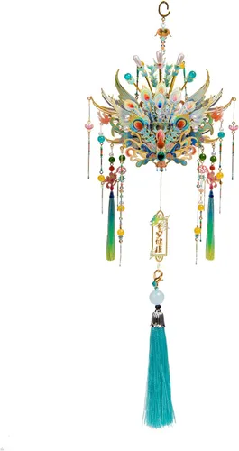 Vista 10 de MU Rompecabezas de metal 3D DIY Kits de modelo Phoenix Coronet Serie B Honghu, cultura china rompecabezas de construcción en miniatura