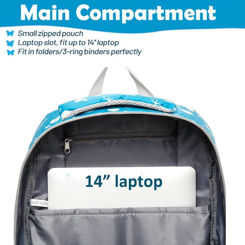 Vista 4 de BLUEFAIRY - Mochilas para niños y niñas, escuela primaria, jardín de niños