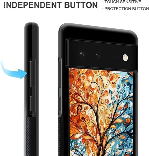 Vista 1943 de Compatible con Google Pixel 4A 5G Mobile Case Creative Acrylic Panel trasero Silicona Protección Grip especialmente diseñado para Google Pixel 4A 5G