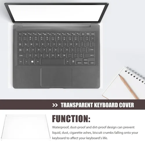 Vista 5 de Abaodam Funda para teclado para laptop, protectores de hojas transparentes, a prueba de gatos, funda para teclado mecánico