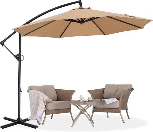 Vista 10 de ABCCANOPY Sombrillas voladizas prémium de 9 pies para patio