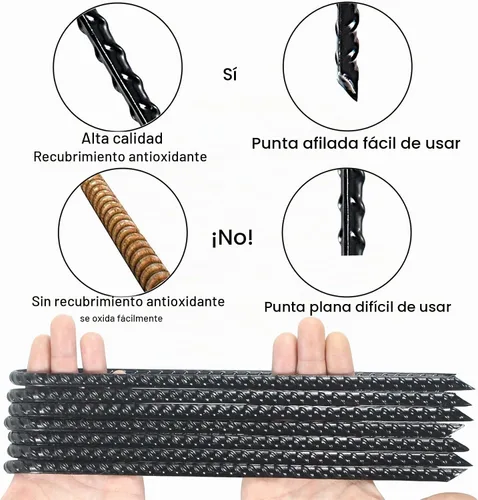 Vista 3 de Estacas de viento para trampolín de 12 pulgadas, anclajes