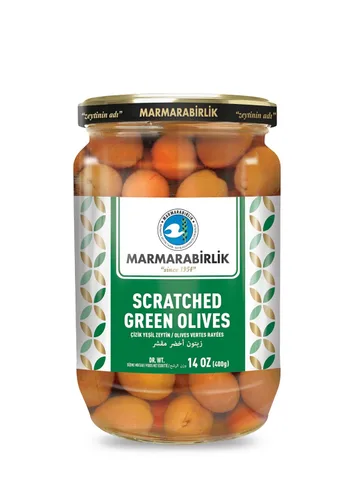 Vista 11 de Marmarabirlik Aceitunas verdes, aceitunas turcas en escabeche, verde cóctel, recogidas a mano, aperitivos saludables para ensaladas y mezze, fuente