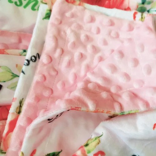 Vista 5 de Mantas de bebé personalizadas para niñas con nombre, manta de rosa rosa para bebé, niña, recién nacida, artículos esenciales imprescindibles