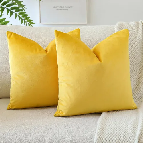 Vista 42 de OTOSTAR - Fundas de almohada decorativas de 16 x 16 pulgadas, fundas de cojín de terciopelo suave, fundas cuadradas para sofá, cama, sofá del hogar