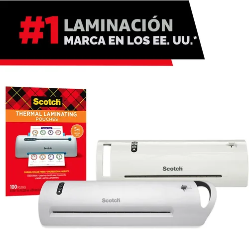 Vista 5 de Bolsas de laminación térmica Scotch, para uso con laminadores térmicos, 8.9 x 11.4 pulgadas, hojas tamaño carta, paquete de 100