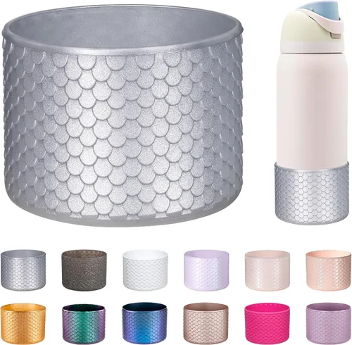 Vista 32 de Funda de Silicona para Botella de Agua Owala de 24oz, Manga Protectora Antideslizante Brillante para Botella de Agua Owala que Protege las Botellas
