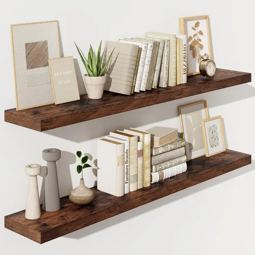 Vista 51 de Fun Memories Estantes flotantes – Estante de pared de 9.3 pulgadas de profundidad para decoración y almacenamiento – Estantería de exhibición
