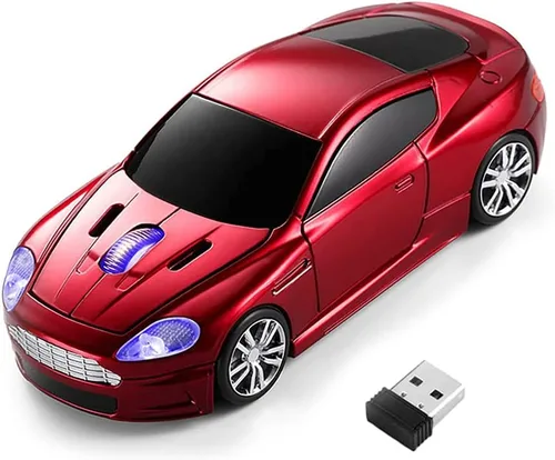 Vista 8 de Ratón inalámbrico para automóvil deportivo, mouse óptico 3D para computadora de escritorio, computadora portátil, mouse de computadora, mouse