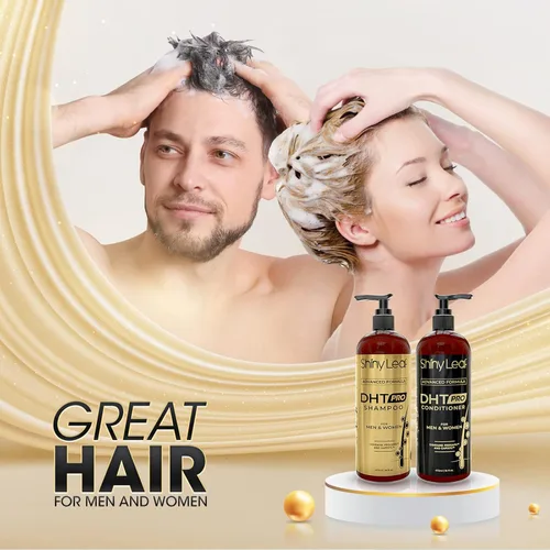 Vista 8 de Shiny Leaf DHT Pro Champú y acondicionador, Procapil, Capixyl, 2 x 16 oz Advanced hair loss shampoo and conditioner with Procapil, Capixyl and DHT