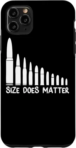 Vista 11 de iPhone 15 Size Does Matter Funny Gun Munición Bullet Size Matters Case