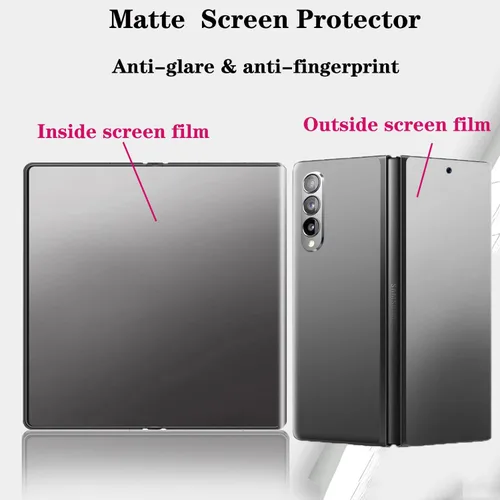 Vista 3 de [2 juegos de 4 piezas] Protector de pantalla mate para Google Pixel 9 Pro Fold, 2 piezas de pantalla exterior + 2 piezas de pantalla interior suave