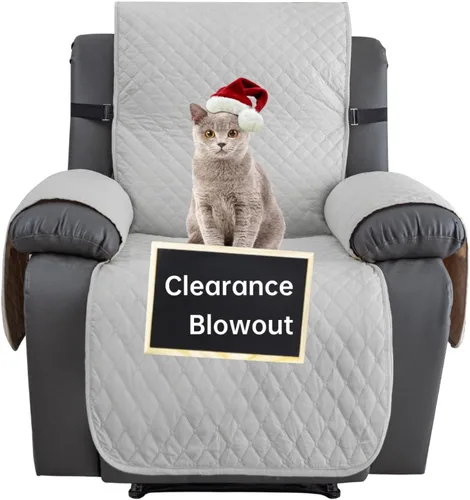 Vista 55 de XINEAGE Funda para Sillón Reclinable Resistente al Agua, Fundas Antideslizantes para Silla Reclinable con Bolsillos, Fundas Acolchadas Gruesas