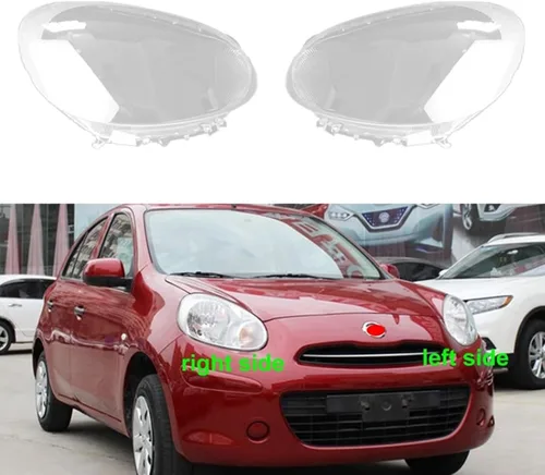 Vista 2 de Cubierta transparente para faros delanteros de coche, para Nissan marzo 2010-2015