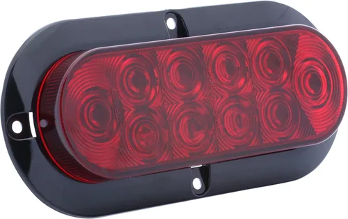 Vista 4 de Optronics STL78RK Lente Roja 6" Oval Sealed Luz LED para Montaje en Superficie