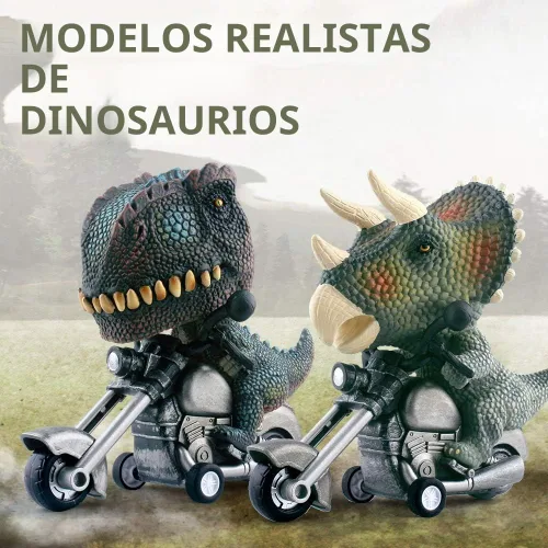 Vista 5 de DINOBROS - Juego de 2 juguetes de motocicleta para niños de 3 años
